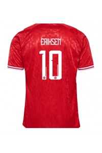 Danmark Christian Eriksen #10 Fotballdrakt Hjemme Klær EM 2024 Korte ermer